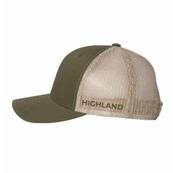 Casquette Verte Logo Beige