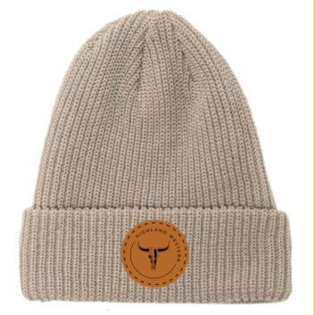 Tuque Beige Signature Cuire