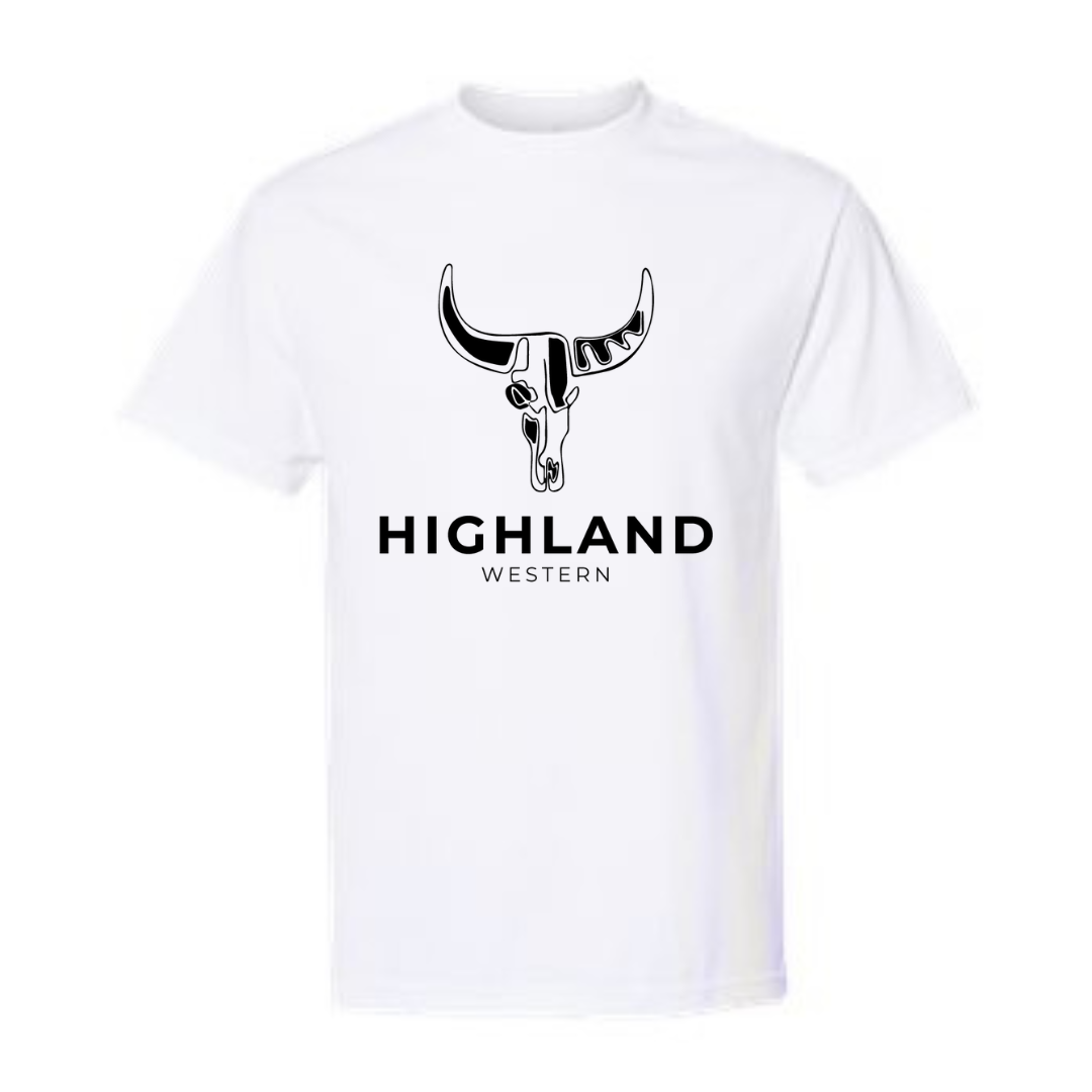 T-Shirt H Blanc Logo Noir
