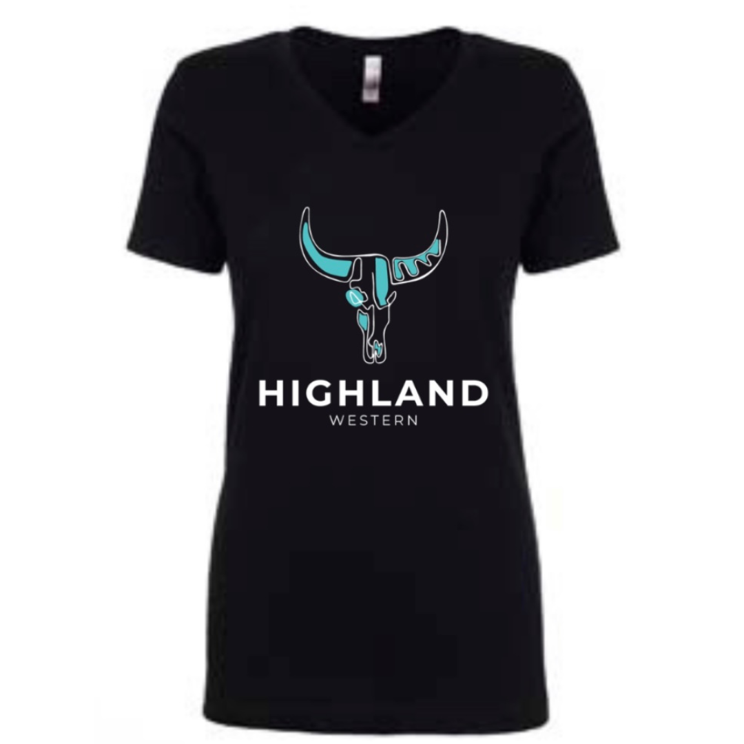 T-Shirt F Noir Logo Turquoise