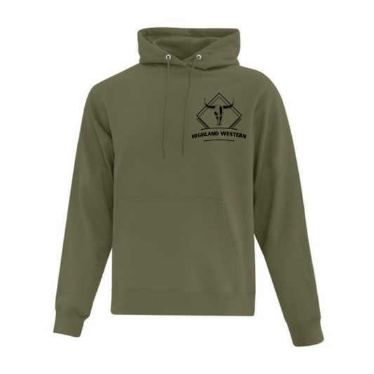 Coton vert logo carrée noir