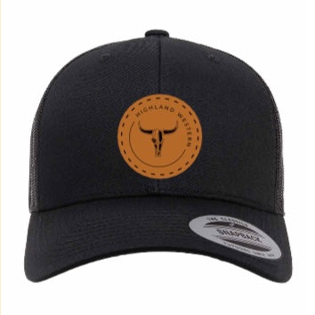 Casquette Noir Signature Cuire