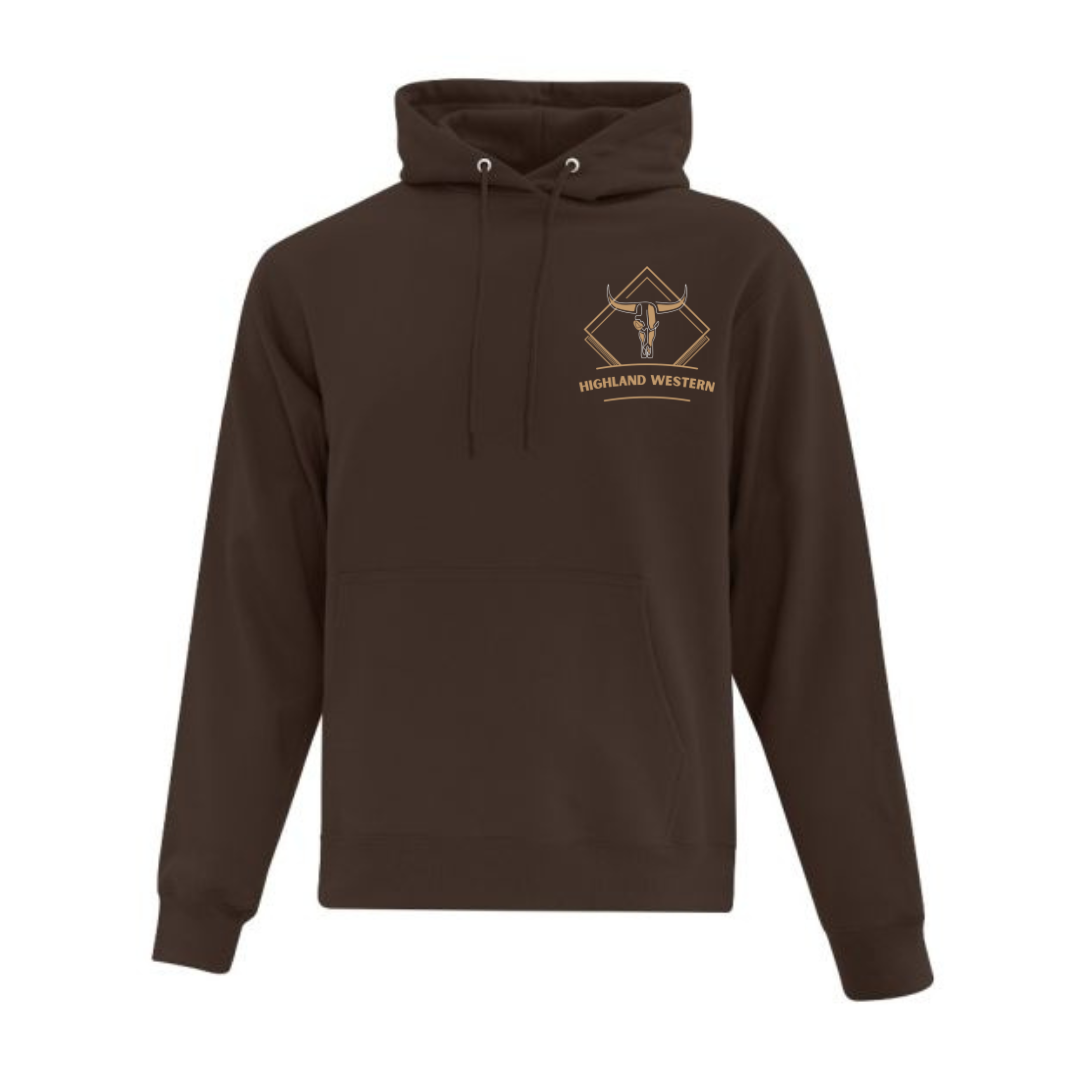Coton brun logo carré beige