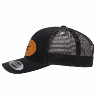 Casquette Noir Signature Cuire