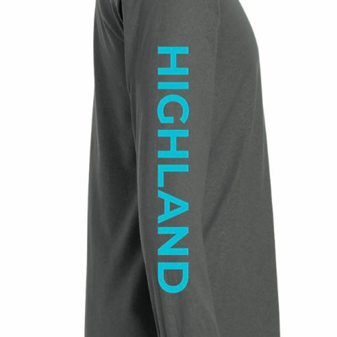 Chandail Gris Logo Turquoise