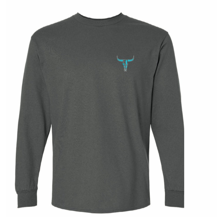 Chandail Gris Logo Turquoise