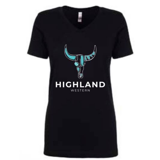 T-Shirt F Noir Logo Turquoise