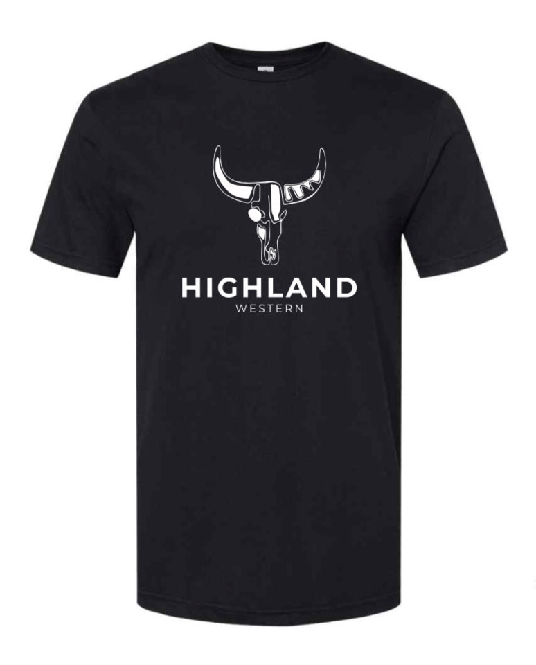 T-Shirt H Noir Logo Blanc