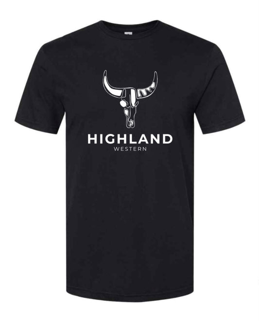 T-Shirt H Noir Logo Blanc